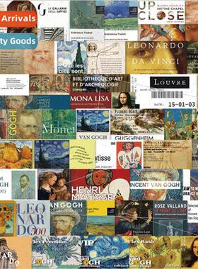 50 world famous oil painting ticket stubs cartoon graffiti s