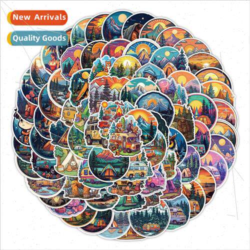 100 outdoor camping graffiti stickers car skateboard luggage