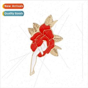 brooch badg flower bag pin lapel drop oil fairy creative New