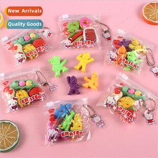 Cartoon fruitcake dinosaur Superman bag eraser creative thre