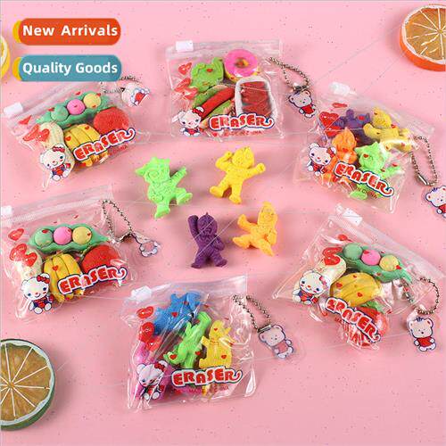 Cartoon fruitcake dinosaur Superman bag eraser creative thre
