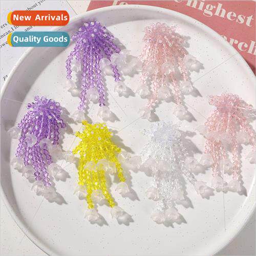 Sweet girl tassel colorful bell orchid flowers diy handmade