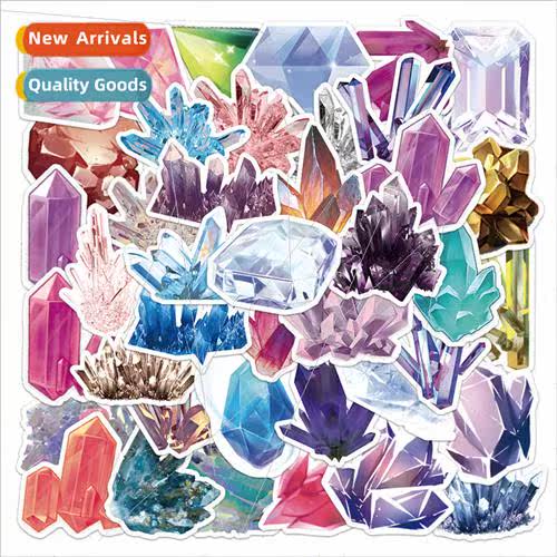 50 Crystal Stickers Cartoon Gems Diamonds Decorative Cell Ph