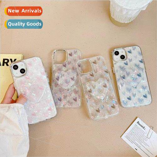 Premium feel shell pattern iPhone14 love stand 12ProMax 适用