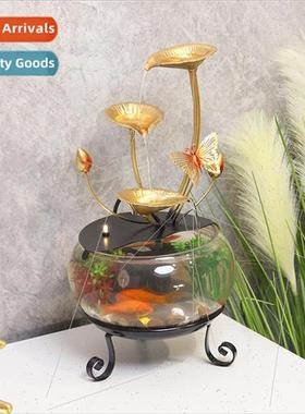 Simple home desktop small fish tank ornaments circulating wa