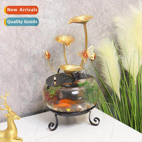 Simple home desktop small fish tank ornaments circulating wa
