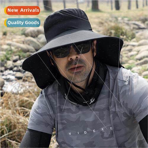 Large shawl neck protection sun hat UPF50 + summer mens sun