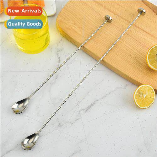 Round cake bar spoon round bottom long bar spoon mixing bar