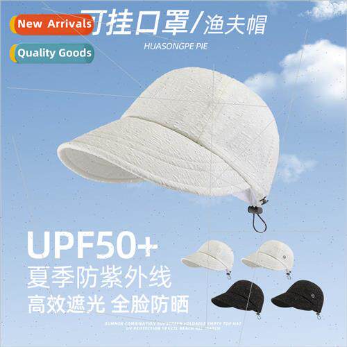 Hangable mask summer anti-ultraviolet fisherman hat female t