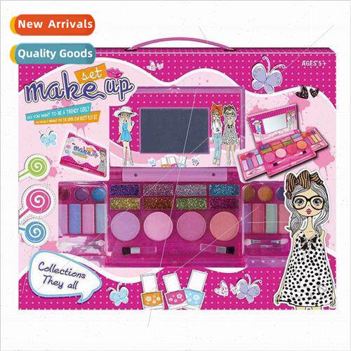 Cross view childrens cosmetics toys set play house girl prin