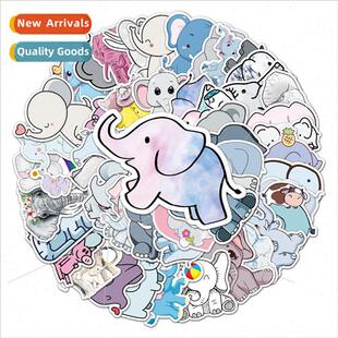 50 Elephant Creative  Graffiti Stickers ggage Scooter Tablet