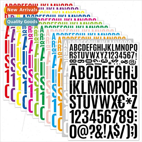 Alphabet Stickers 2+4cm Vinyl PVC Waterproof -Adhesive Mailb