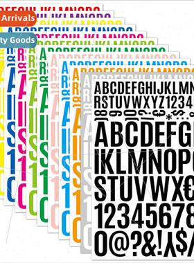 Alphabet Stickers 2+4cm Vinyl PVC Waterproof -Adhesive Mailb