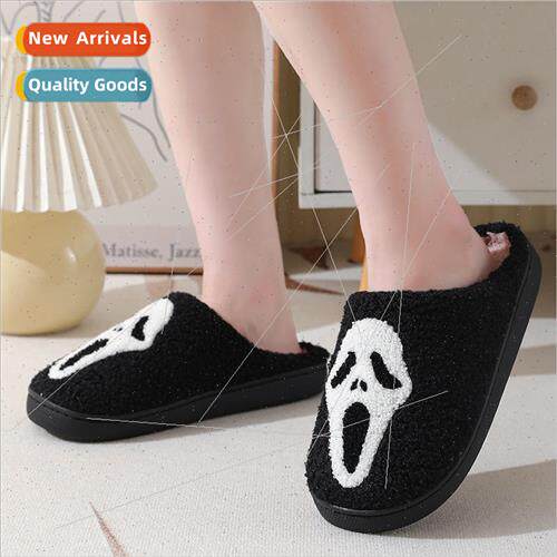 2023 new Halloween skeleton cartoon warm winter cotton slipp