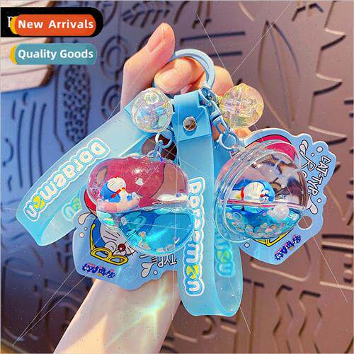 Doraemon drift bottle into the oil floating doll keychain fe