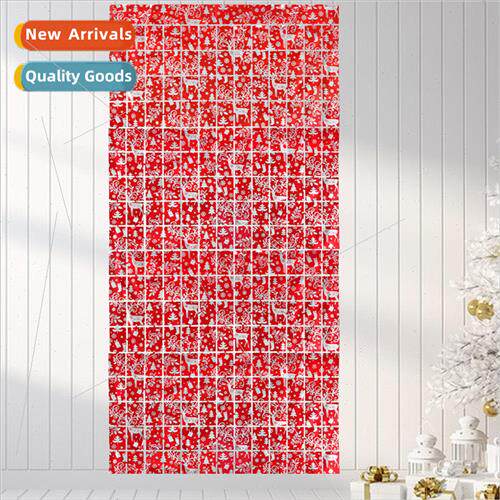 New 1*2m Christmas Square Rain Curtain Christmas Party Backd