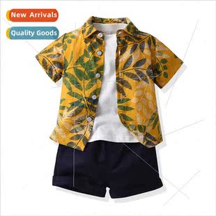 2023 summer sleeved childrens short clothing lapel New Fan