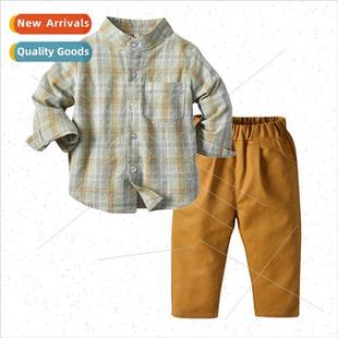 unisex stand cardigan fall plaid childrens collar 2023