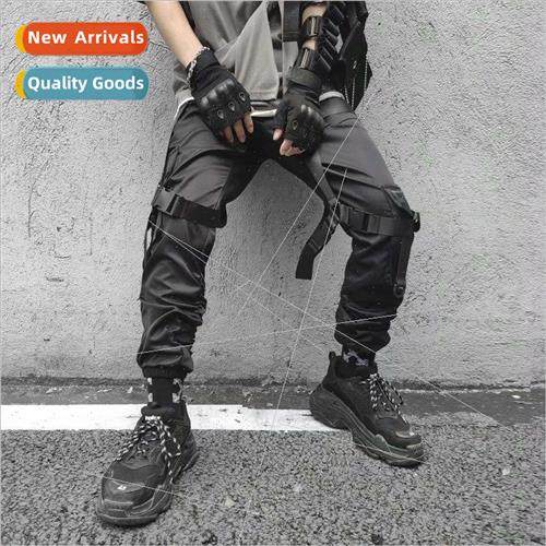 function wind pants mens fall and winter paratrooper drawstr