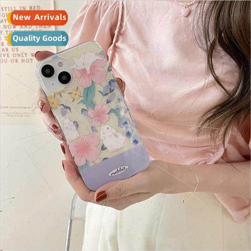 ins Flower Bunny 14ProMax niche female iPhone 13/11 phone ca