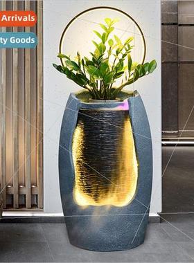 适用tune flowing water ornaments living room office decorati