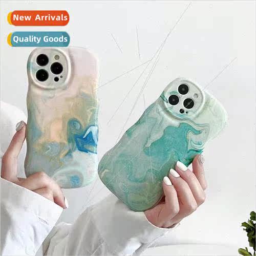 Simple swoosh marble pattern 适用 iPhone 14 Women 13ProMax A