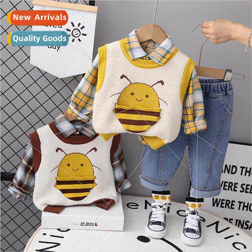 Baby boy boys fall 2023 new baby children cartoon bee unders