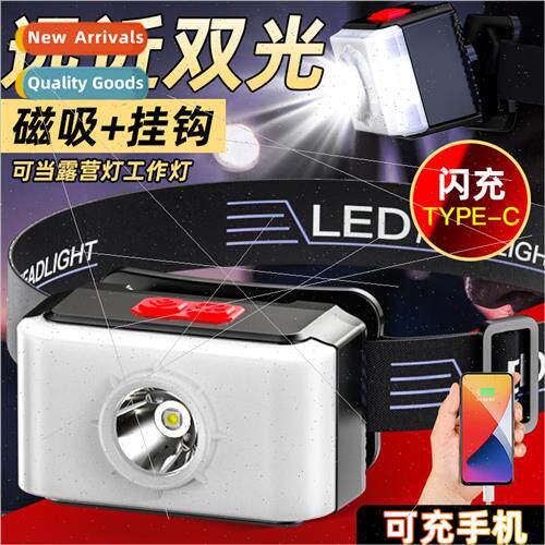 Strong light headlamp far and near double light head-mounted