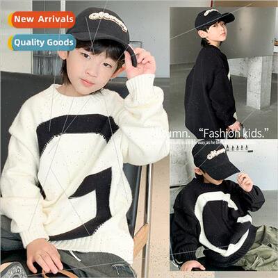 Boys sweater fall and winter  2023 new childrens winter knit