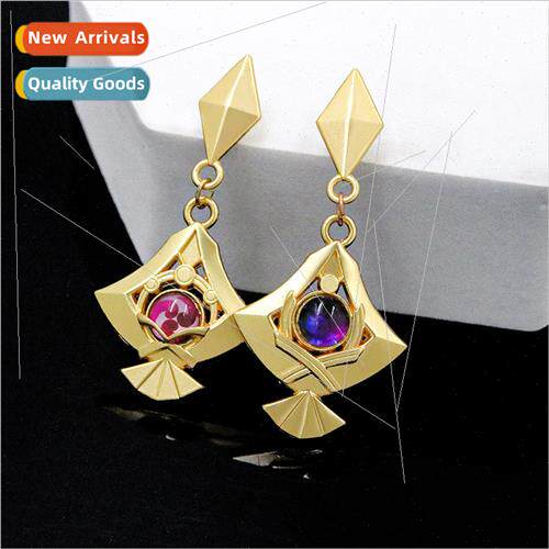 Game  al God Yae Kamiko earrings homo double-sided glass thu