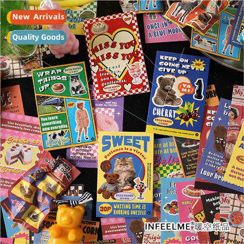 Material package glass clear series cute cartoon animals diy