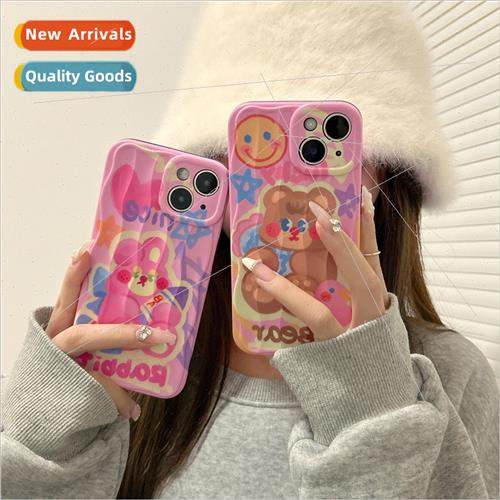 Personalized crayon cartoon bear rabbit 适用 14Promax Apple