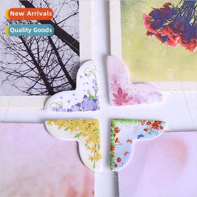 Love flowers corner stickers 24 pieces 6 optional DIY album