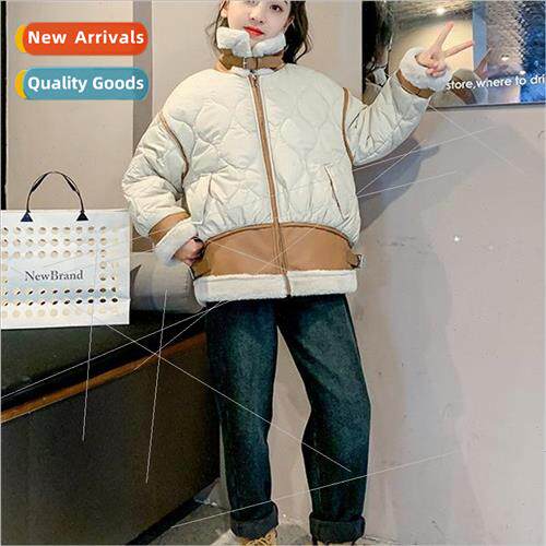 Black mmo girls cotton jacket fall and winter  2023 new chil