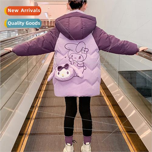 Girls cotton jacket padded thickened winter 2023 new 适用eig