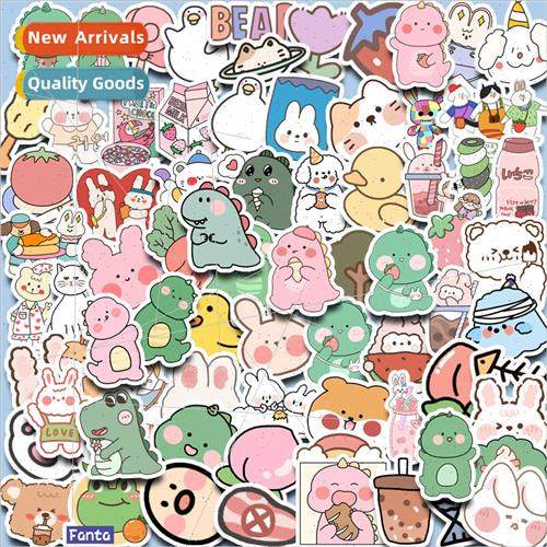 90 handbook stickers ins wind small fresh cartoon cute girl