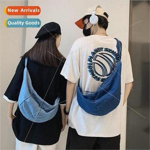 bag casual women and men shoulder denim washed fashion New