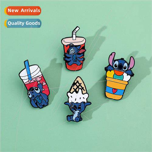 Cartoon cute creative Stitch brooch personalized ice cream c