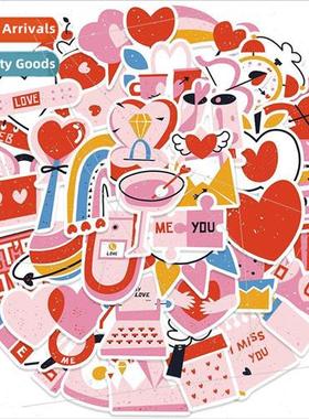 50 Valentines Day Heart Shaped Love Stickers s Wedding Busin