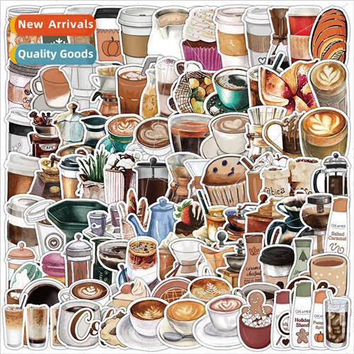 100 coffee graffiti stickers water cup computer water cup de