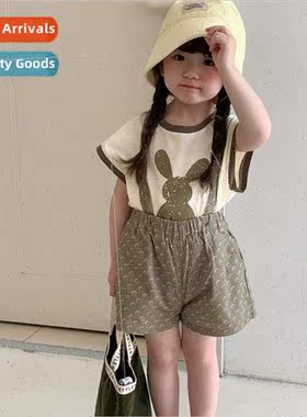 Korea childrens suit 2023 summer new girls 适用eign fashiona