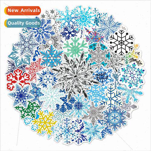 50 INS  colorful snowflake doodle stickers luggage notebook