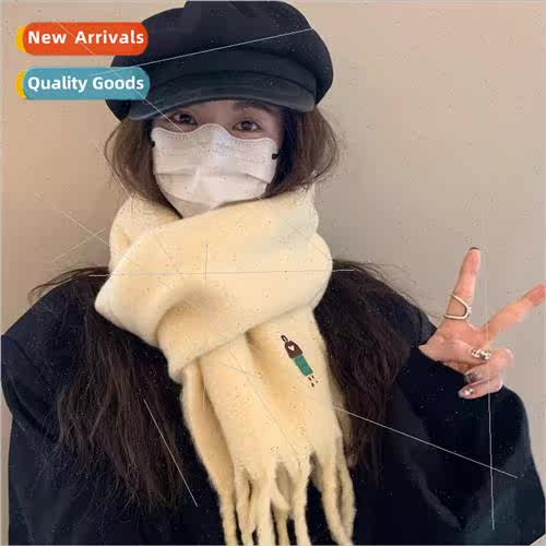 Korea Hundreds of high-level sense of wool blend scarf femal