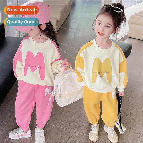 Girls casual suit 2023 new fall  in small children fashionab