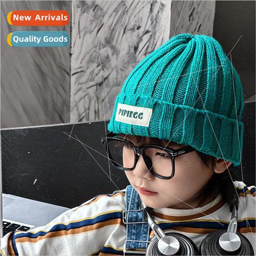 Woolen cap childrens hats candy-colored girls fall and winte