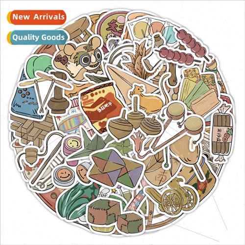 60 nostalgic small objects cartoon graffiti stickers decorat