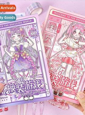 New girls dress up game sticker book Genki Princess makeup s