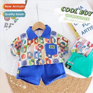 2023 full boys summer set the shirt Korean printed