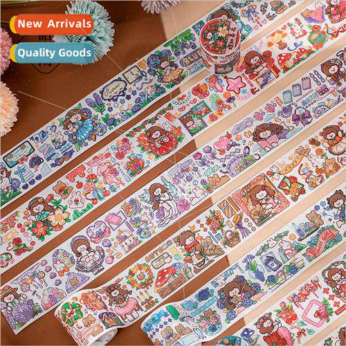 oil washi tape Flower Ago series hand-painted cartoon charac