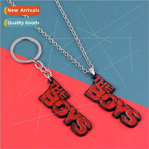 Black Robe Pickets The Boys Hip Hop Cartoon Letter Keychain